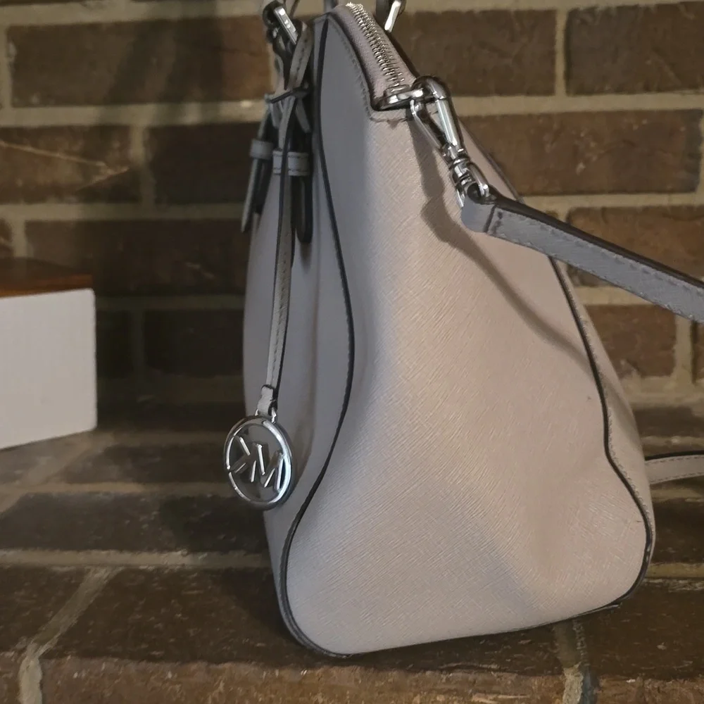 Michael Kors Ciara Medium Saffiano Leather‎ Satchel Gray